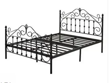 

Style Light Luxury Iron Bed Double Iron Bed Single 1.2m 1.5m 1.8m INS Princess Web Celebrity Iron Frame Bed