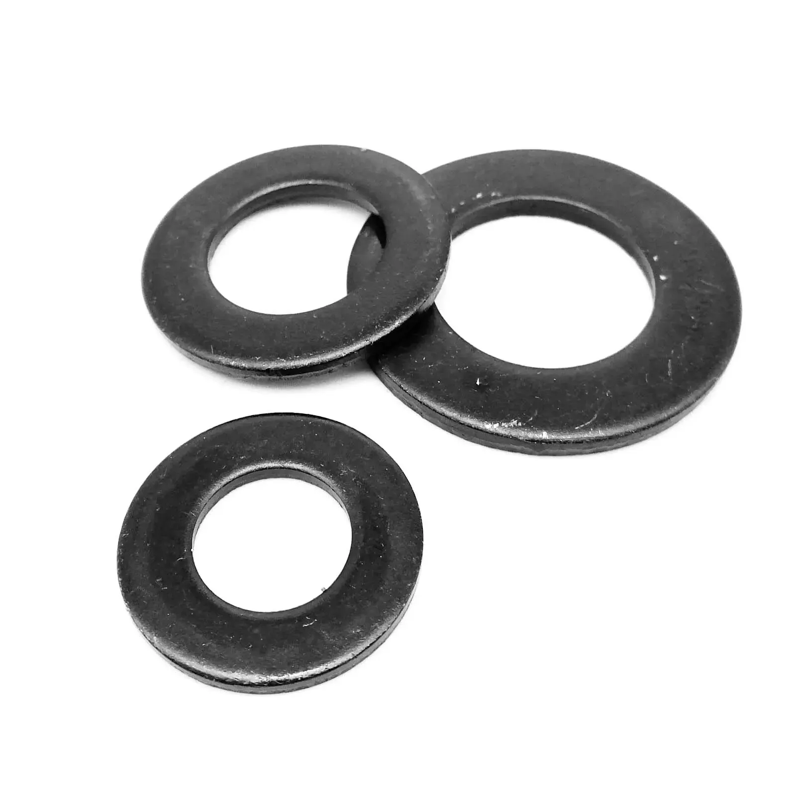 Flat Washer Plain Gasket Ring Spacer GB97 DIN125 Black Carbon Steel M2 M2.5 M3 M4 M5 M6 M8 M10 M12 M16