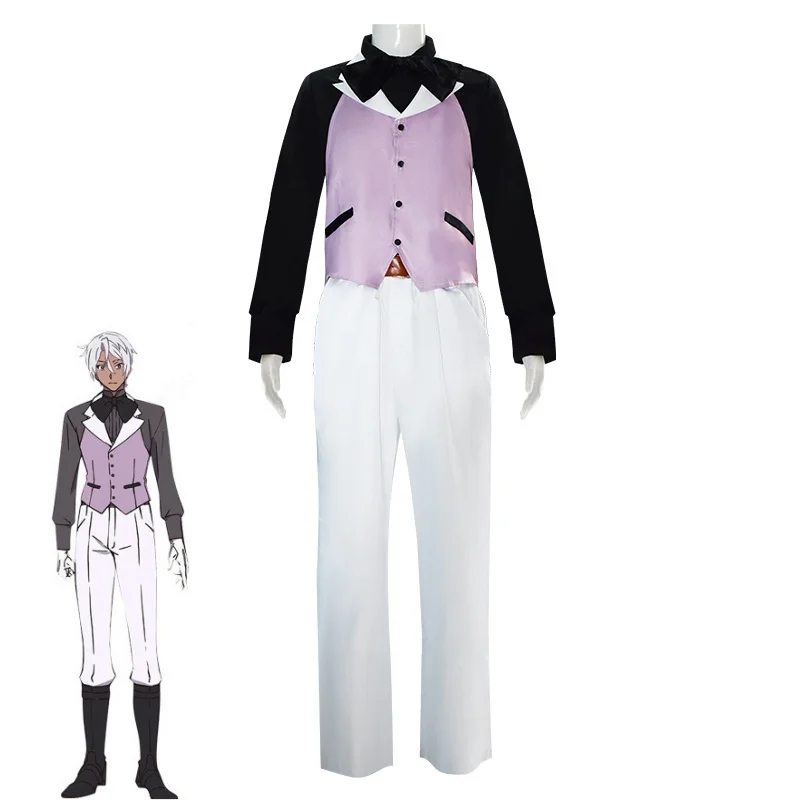 

Anime Vanitas No Karte The Case Study of Vanitas Noe Archiviste Cosplay Costume White Wig Halloween Party Tailcoat Suit Men