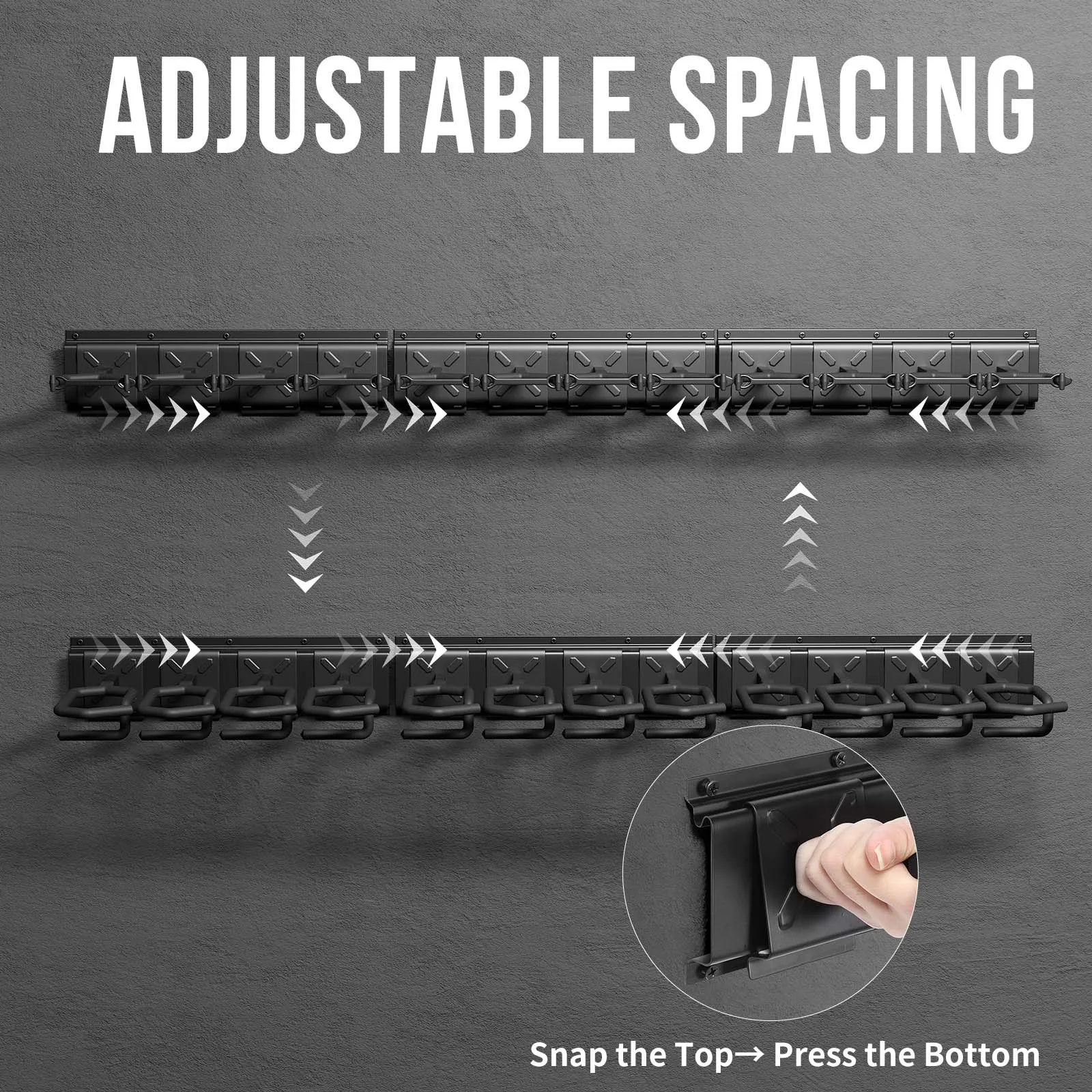 12 Slot Long Gun Rack Wall Mounted Shotgun Rack Adjustable Rifle Storage Holder Rifle Racks 220 Lbs Load Adjustable Storager