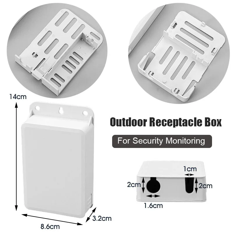 Outdoor Receptacle Cover Electrical Outlet Box Drawer-type POE Cable Junction Box for POE Security Monitoring Equipment Diverse