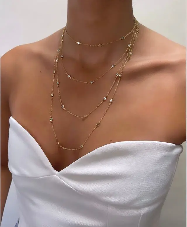 NEW Authentic 925 sterling silver cz bead cute women choker 40+5cm extend silver chain necklace