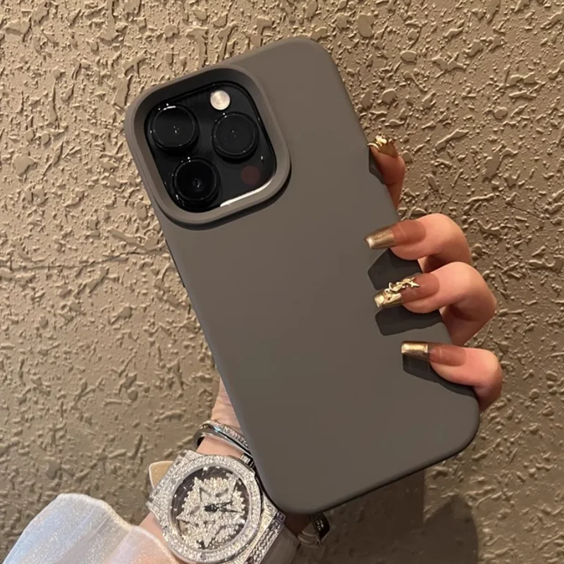 Luxury Silicone Shockproof Phone Case For iPhone 17 Air 16 15 14 13 12 11 Pro Max Plus 16E High Guality Solid Color Cases Cover - náhled 6