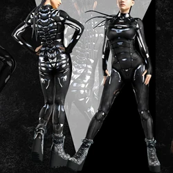 [You're My Secret] Robot Punk Jumpsuit Catsuit Cyberpunk Steampunk Future Technology Slim Bodysuits Cosplay Costumes Zentai Suit