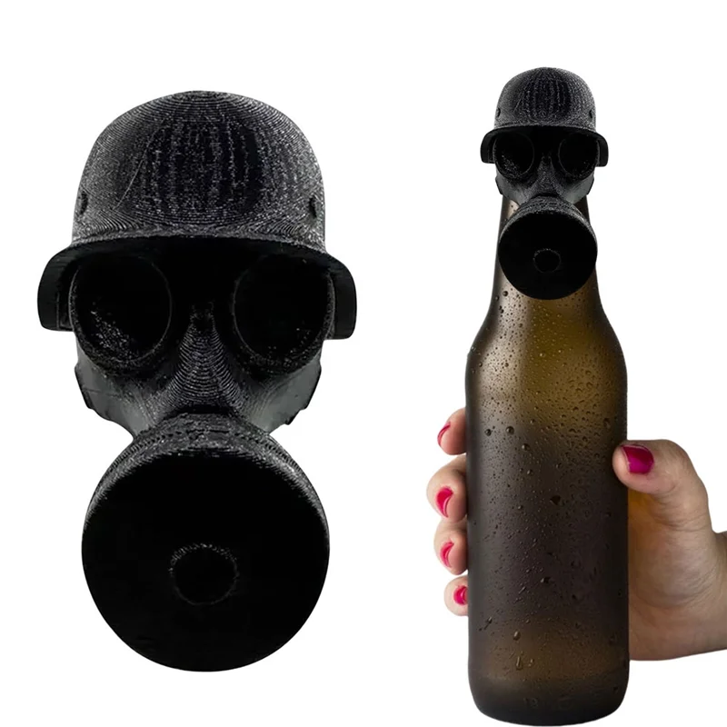 

ABKP-3Pc Dustproof Beer Bottle Cap Funny Universal German Mask Bottle Cap Beer Bottle Stopper For Party Bar Accessories