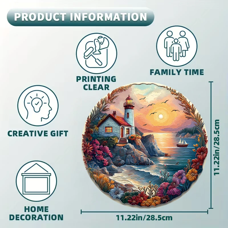Sunset- Seaside Wooden Jigsaw Puzzle For Adults, Unique Animal Shaped Pieces Stress Relieve Toys, DIY Leisure Game For Family