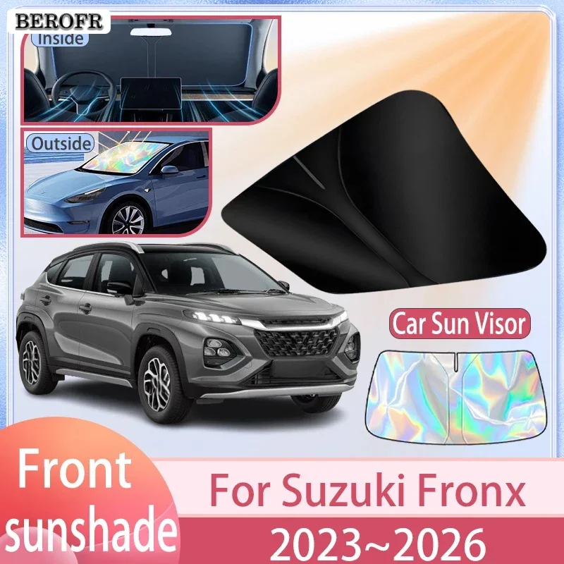 Car Sunshade For Suzuki Fronx 2023 2024 2025 2026 Front Windshield Sun Visor Cover Anti UV Protection Accessories