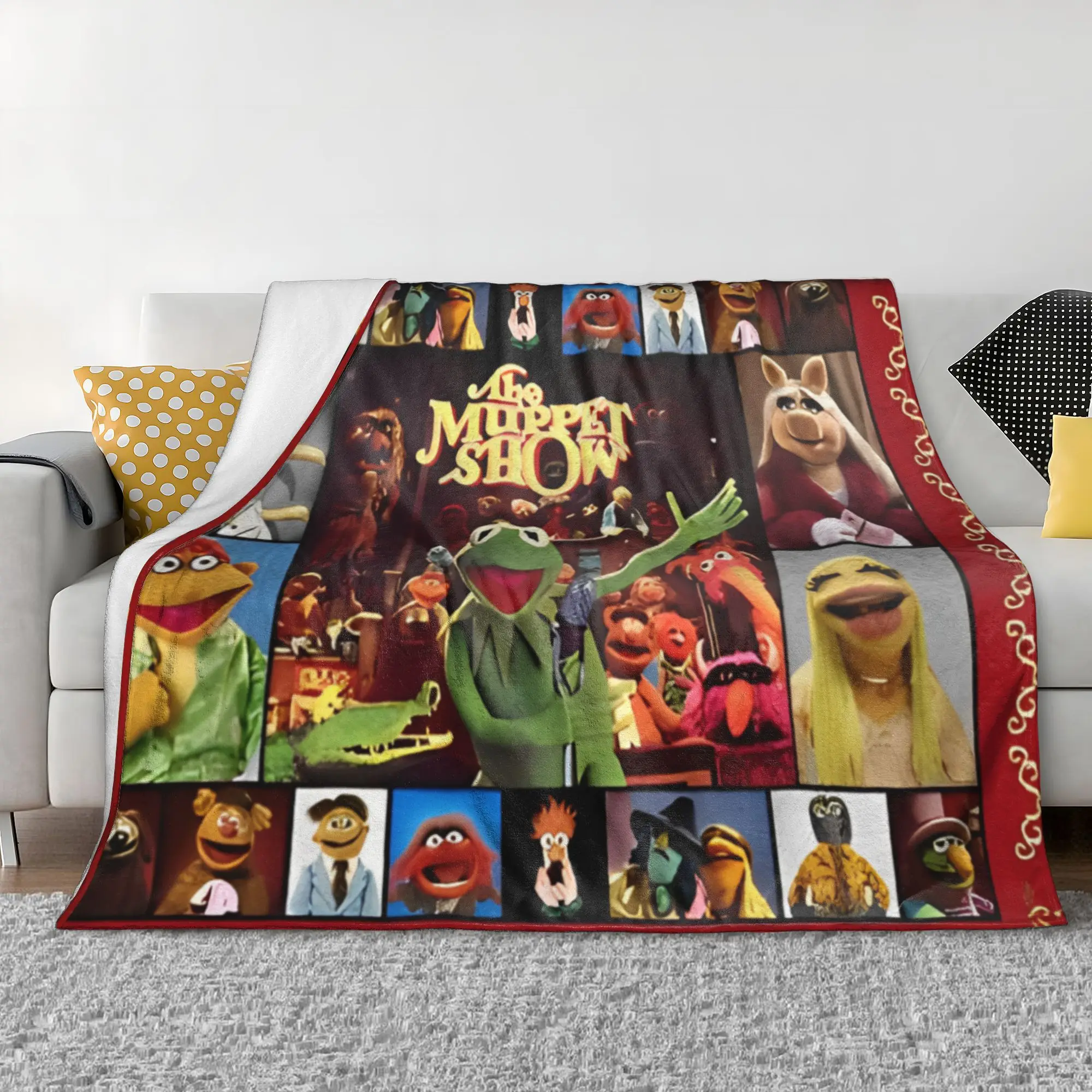 The Muppet Show Photo Collage Blankets Coral Fleece Plush Movie TV show Super Warm Throw Blankets Couch Bedspread Thin Quilt