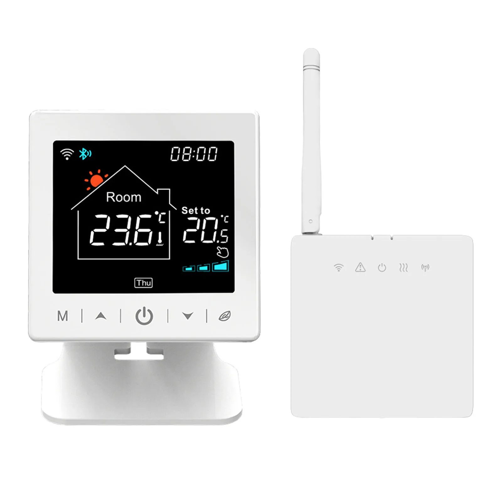 Smart WiFi thermostat with APP remote control for water and gas boilers battery powered and anti freeze function