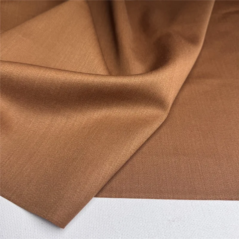Worsted Wool Fabric Caramel Camel Suit Overcoat Jacket Curtain Tablecloth Autumn Winter Handmade Sewing DIY Home Craft Material