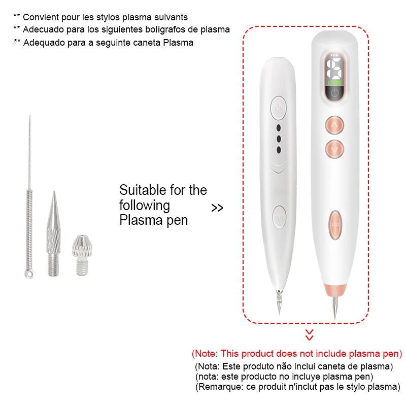 100 Uds. Accesorios de bolígrafo de Plasma láser para acné, espinillas, removedor de espinillas, topo, verruga, eliminación de etiquetas de piel, herramienta de belleza para el cuidado de la piel facial