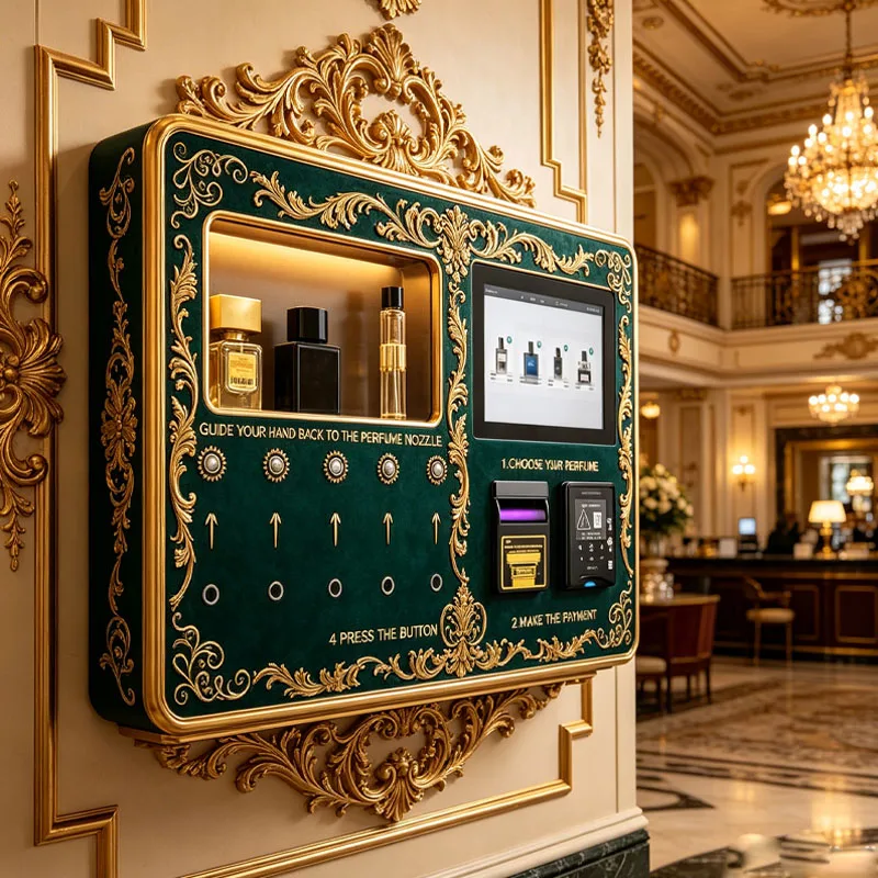 

Interactive Perfume Tester Kiosk Automatic Fragrance Dispenser with Touch Screen Interface Wholesale Customized