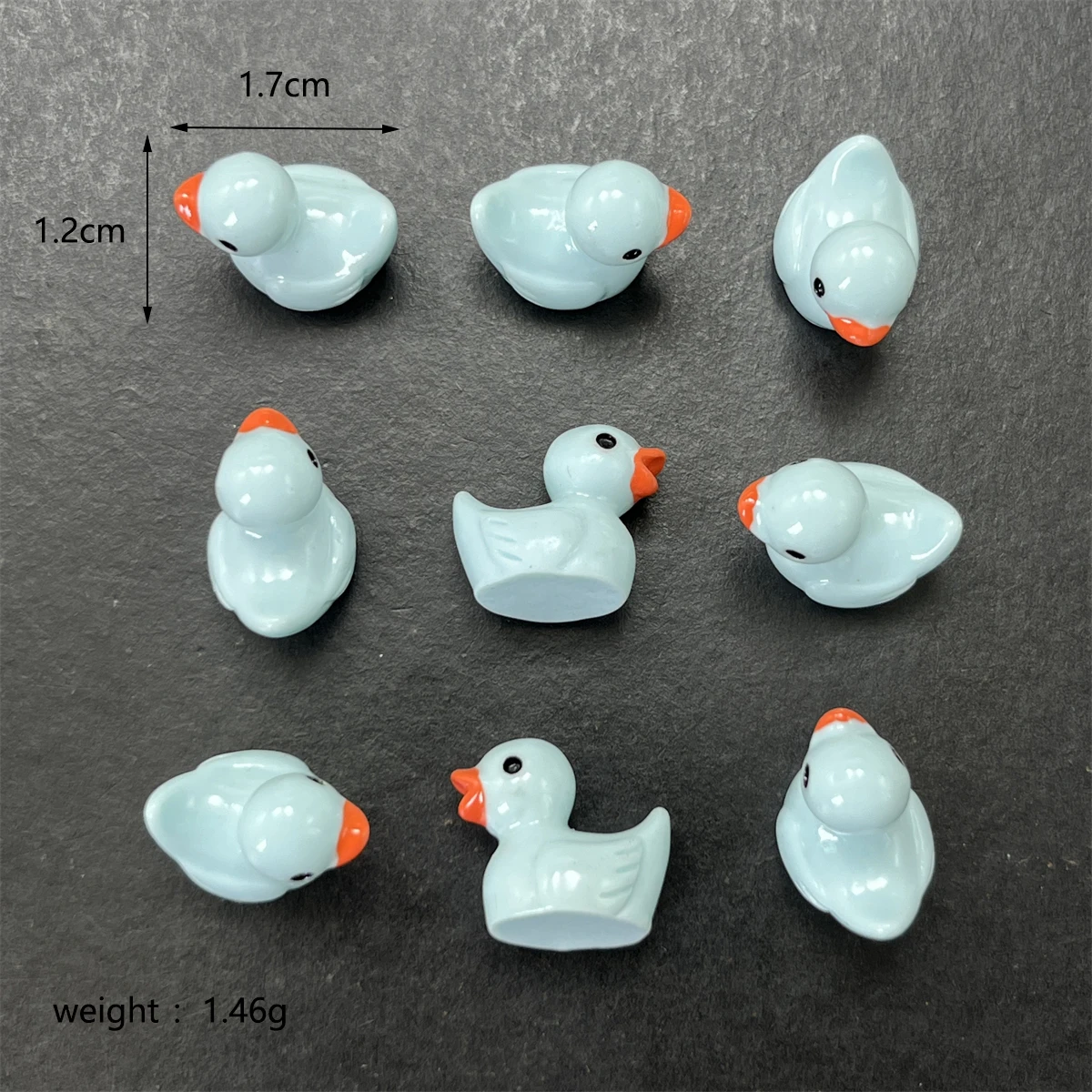 10pcs 5-color Classic And Cute White Blue Pink Yellow Purple Duckling Patch DIY Handmade Charm Jewelry Connector Accessories