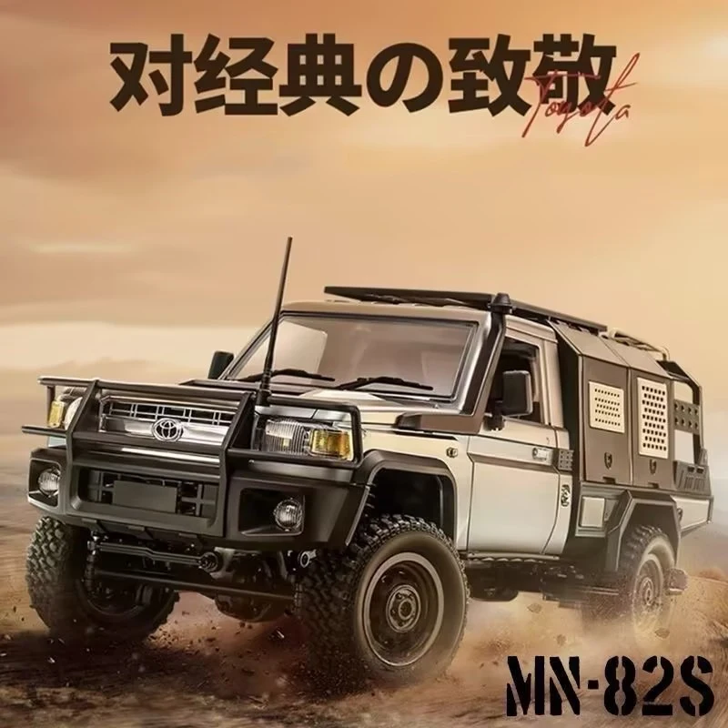 1:12 Full Scale RC Car MN82 Upgraded MN82S Controllable Headlights 2.4G 4WD Off-Road Car Pick Up Truck Toys Kids Christmas Gifts