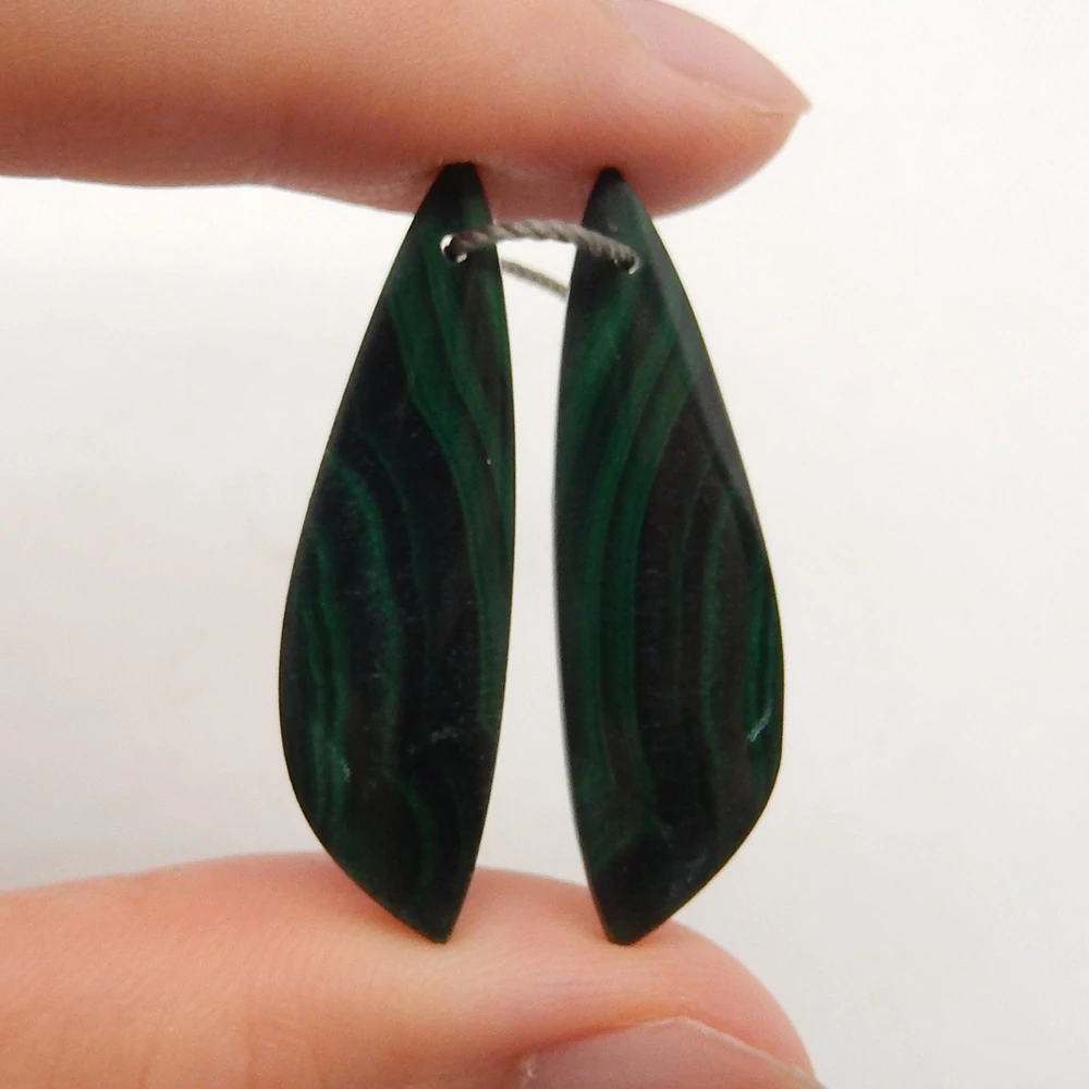 Natural Malachite Earrings Beads For Womens,Unique Gift DIY Semiprecious Stone Jewelry Accessories Genuine stone