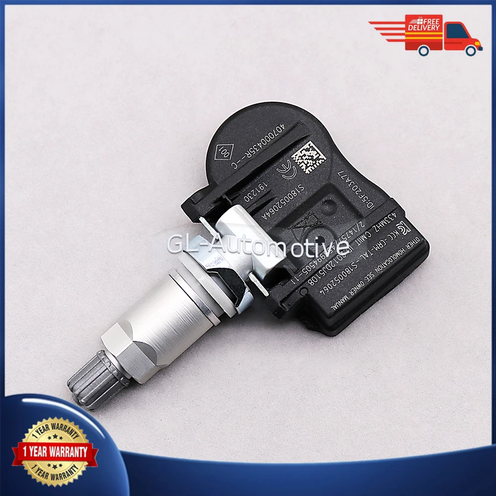 1/4PCS 433MHZ Car TPMS Tire Pressure Sensor For Renault Megane Scenic Zoe Laguna 407000435R 407003743R