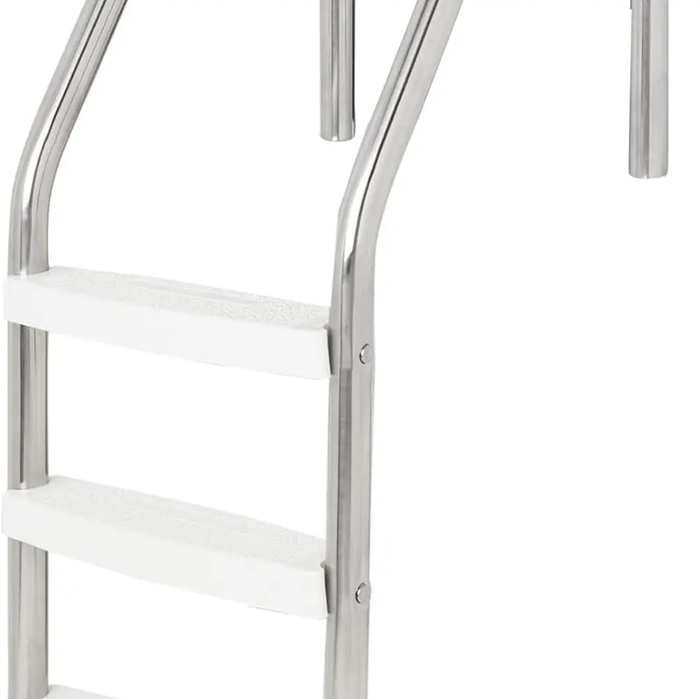 Escalera de piscina empotrada de acero inoxidable: accesorio resistente, 52,5 para peldaños de natación