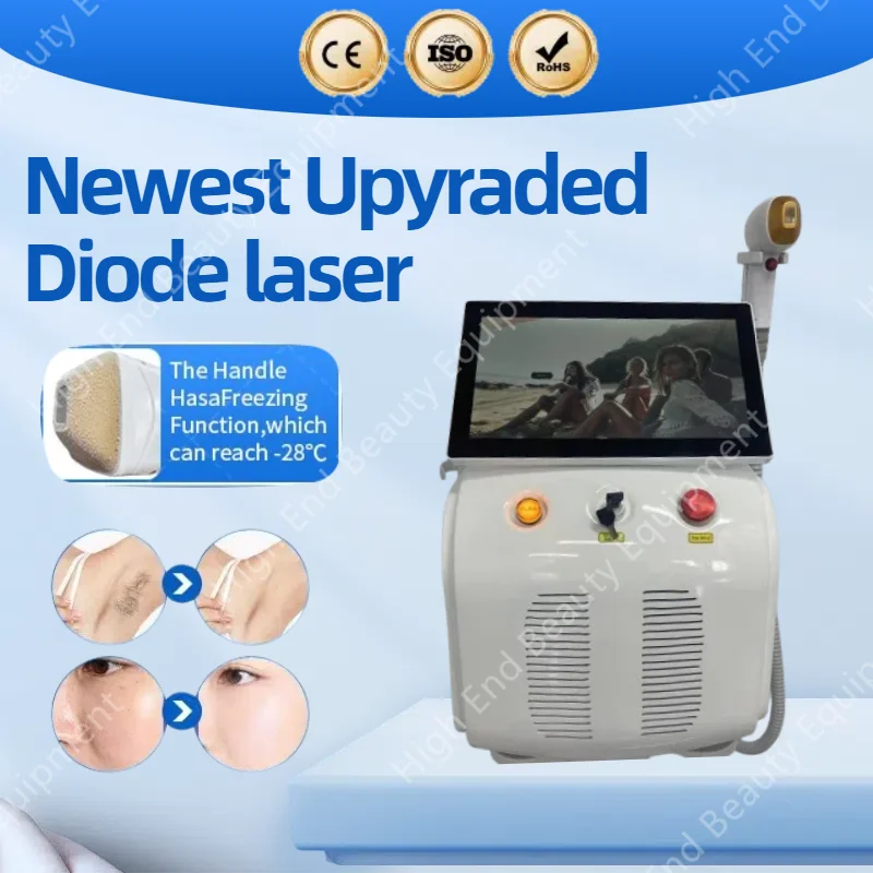 

Soprano Titanium Ice Platinum Diode 755 808 1064nm 5 Wavelength Laser Machine Painless Hair Removal Machine 2025