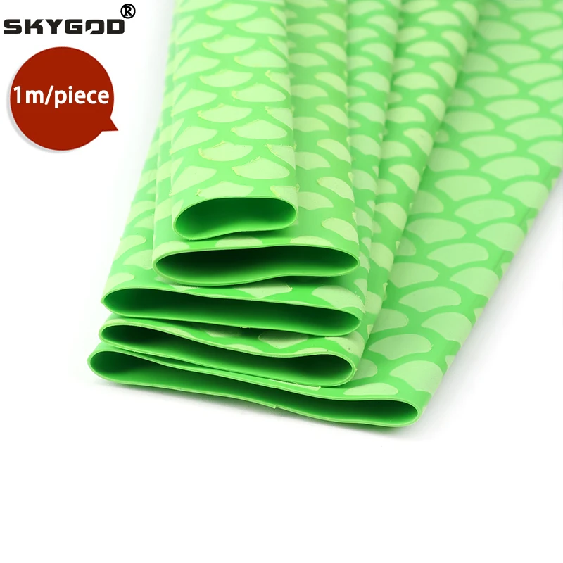 

1~10pcs New Non Slip Heat Shrink Tube Green ID 15~45mm Waterproof Cover Bicycle Handle Protector Anti Skid Fishing Rod Wrap