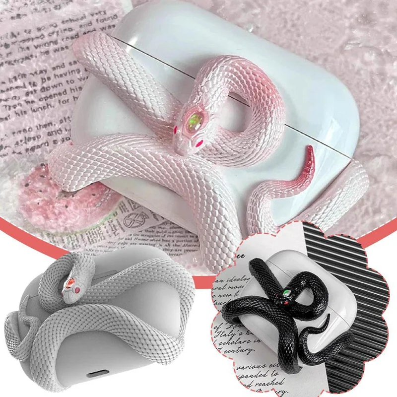 Snake-Shaped Earphone Protective Case Anti-Drop And Scratch-Resistant Hollow Design Resin Earphone Case