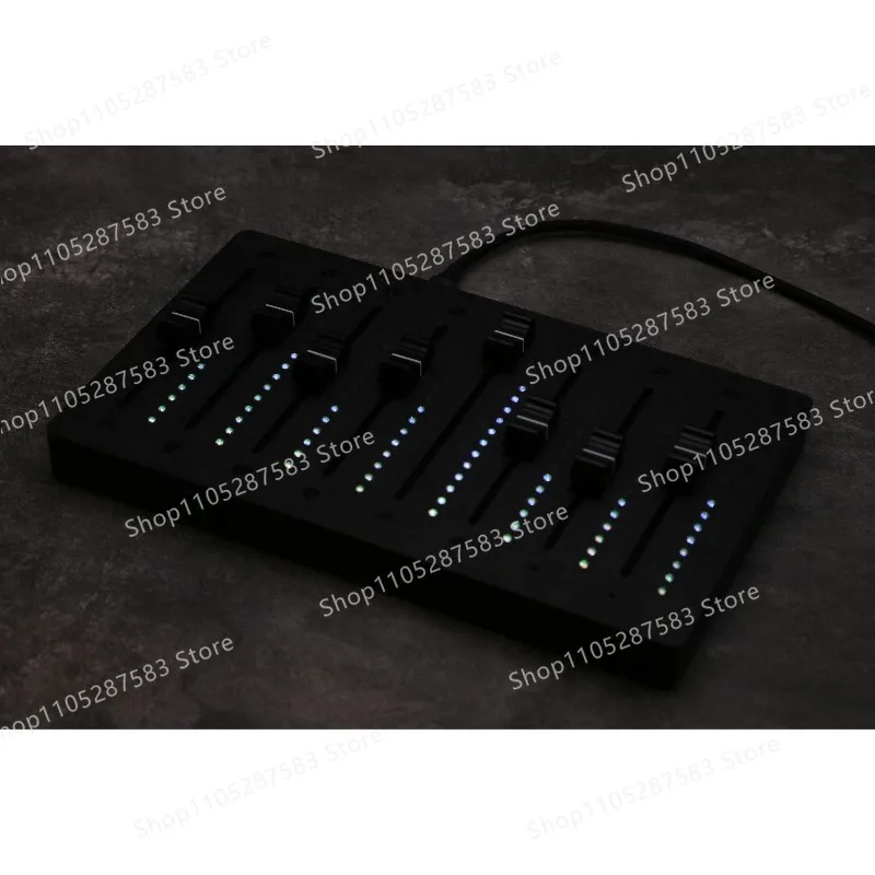 Vu light 8-track midi 10cm fader controller level light expression drawing em-vu8