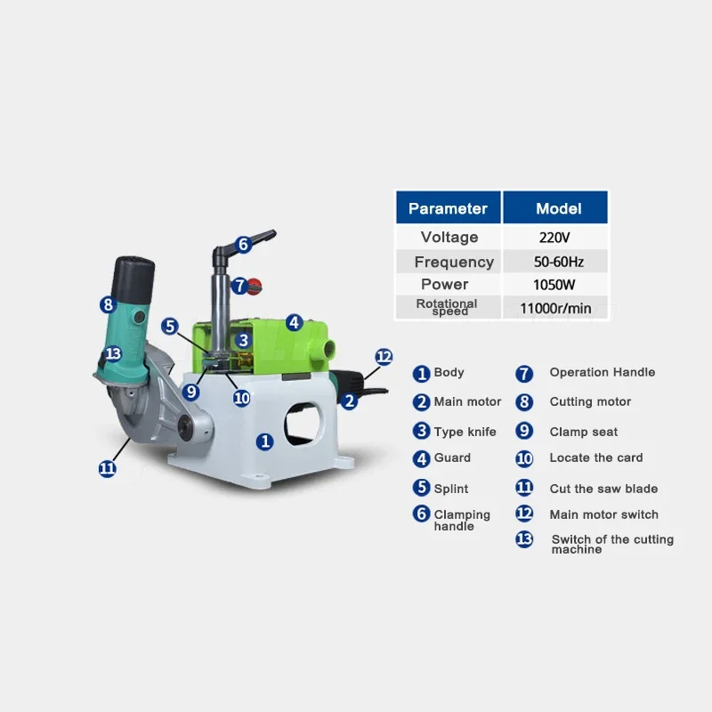 

WB-989 950/1050W Electric Wood Mender Professional Woodworking Trimmer Milling Repair Tool