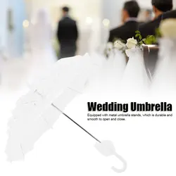White Mini Bridal Lace Umbrella Parasol Wedding Supplies Banquet Stage Photography Prop