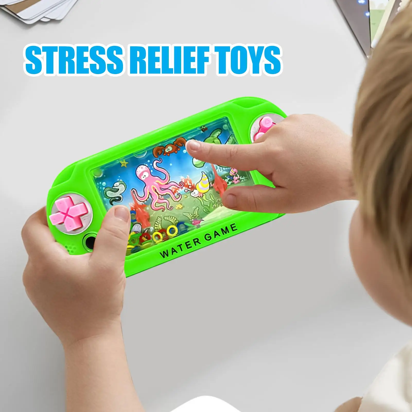 Handheld Cartoon Rings Toss Water Game Colorful Design Relaxing Toy for Car Travel Picnic Home Children's day Gifts