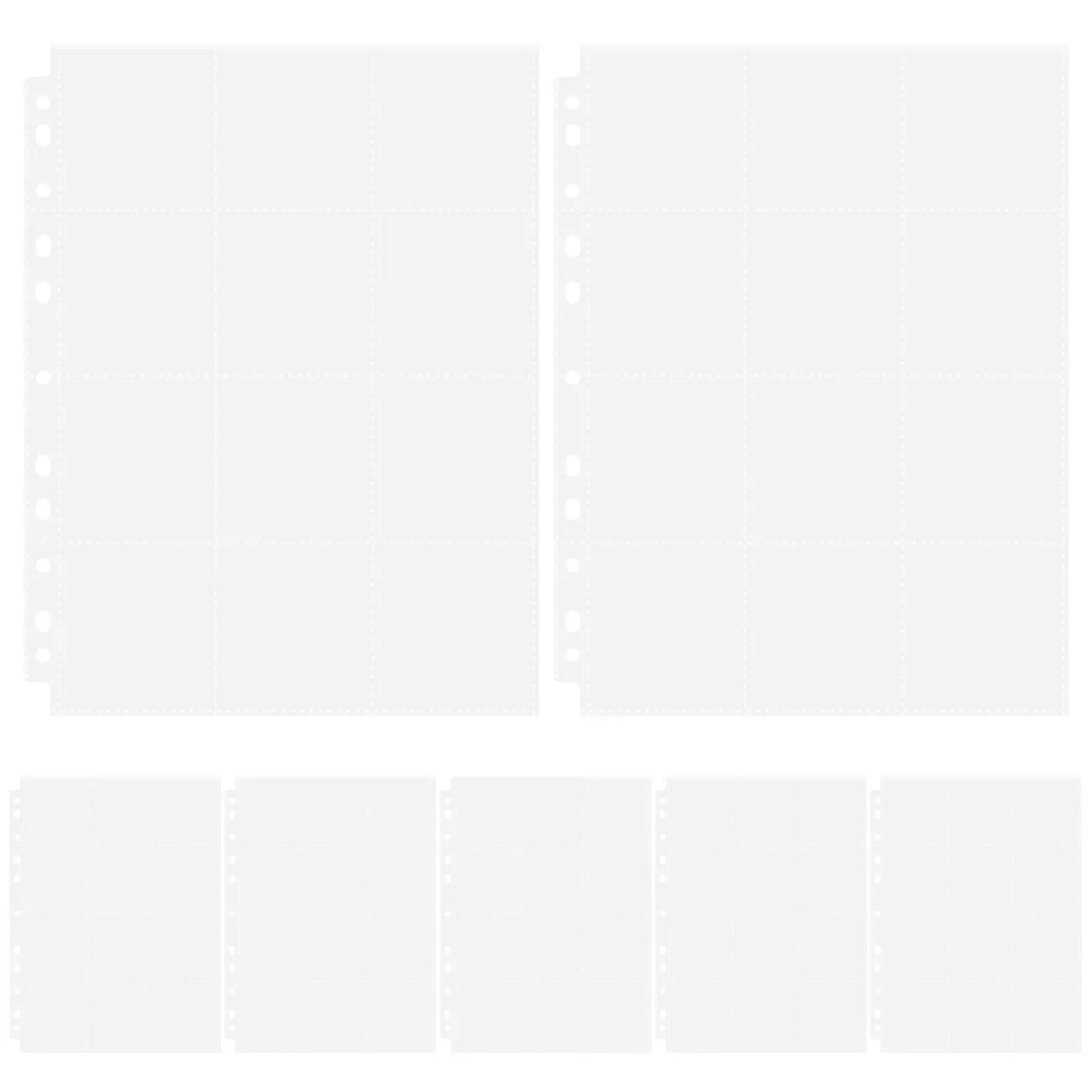 10Pcs Badge Collection Book Pages Clear Multi Slot Large Badge Storage Sleeves Protective Display Holder for Home Office