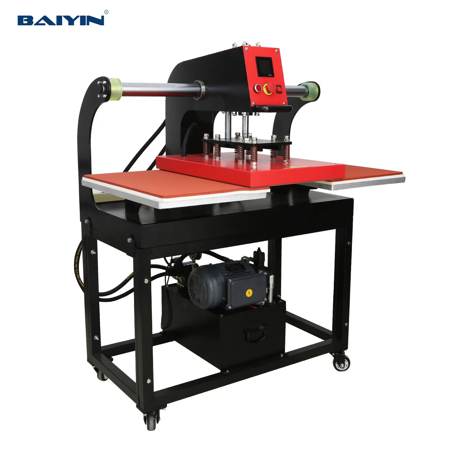

Baiyin Plate Double Station Hydraulic Heat Press Machine Auto T Shirt Heat Press Machine 40x50