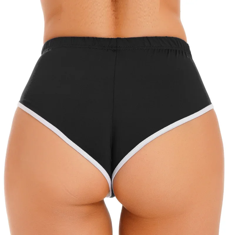 Pantalones cortos de Yoga de tiro medio para mujer, ropa deportiva de verano para gimnasio, entrenamiento, correr, adelgazamiento, Fitness, pantalones cortos de delfín