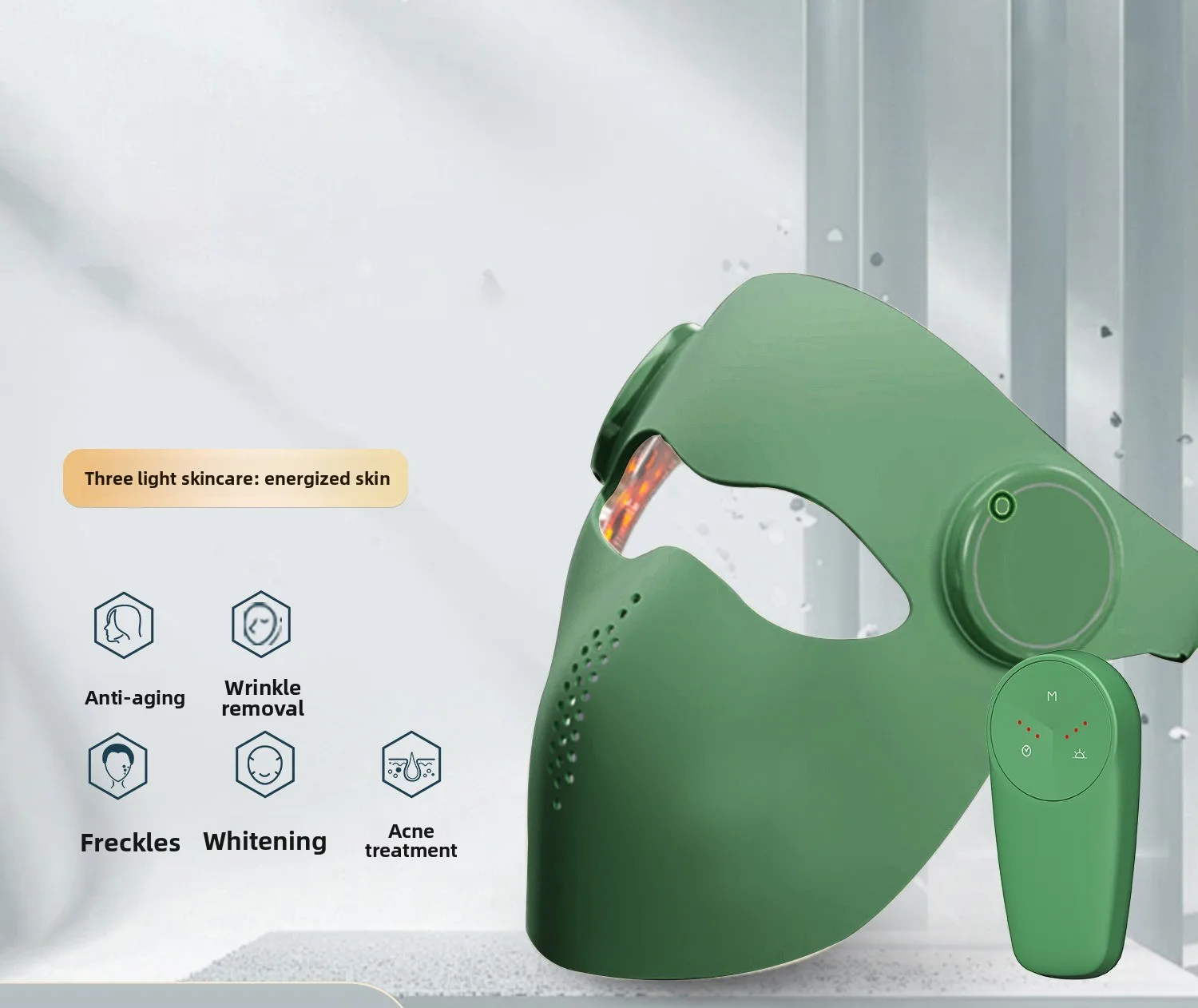 

Маска для омоложения кожи с фотонным 4D-излучением и беспроводной зарядкой, красный свет, 1064 нм