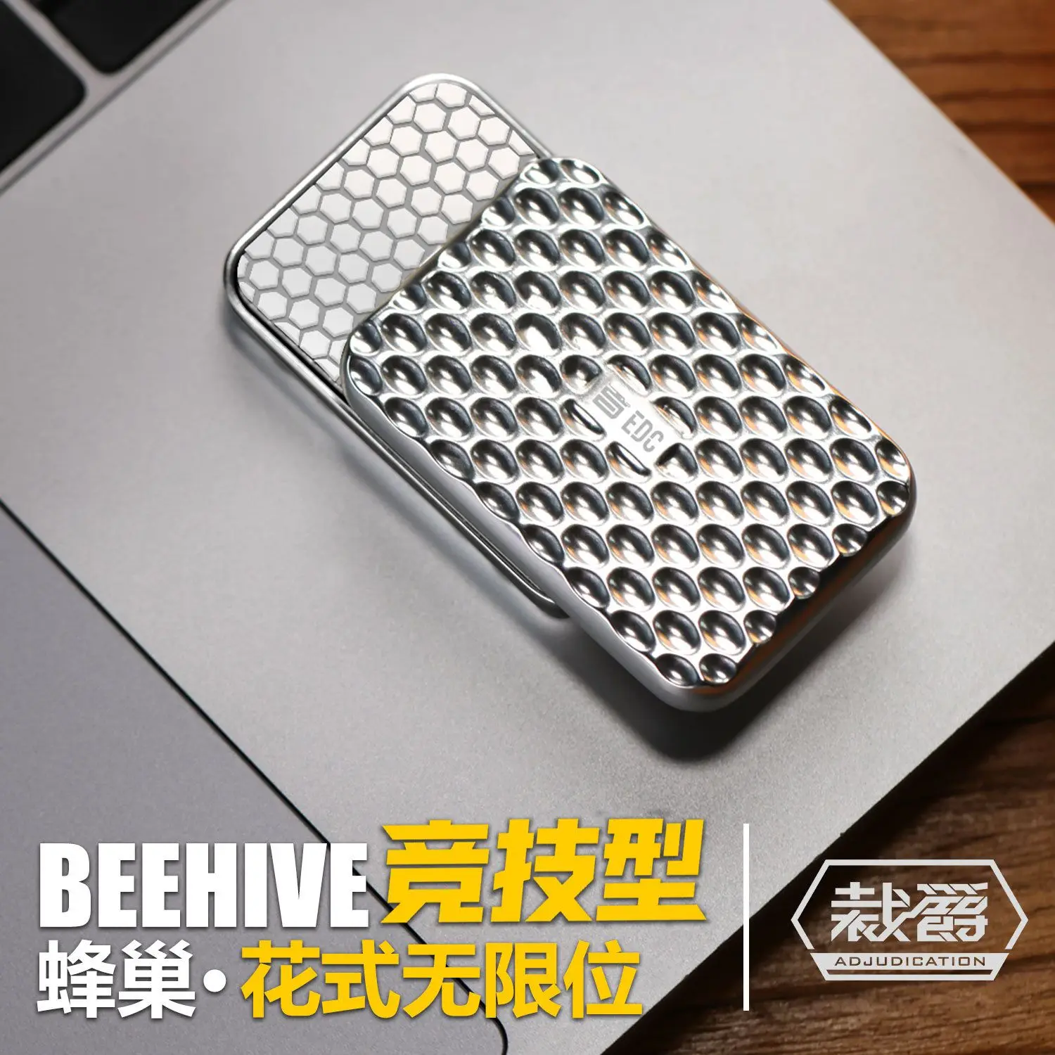 Stylish Infinite Position EDC Push Card Metal Fidget Spinner Portable Hand Gadget Smooth Tactile Feedback Stress Relief Toy