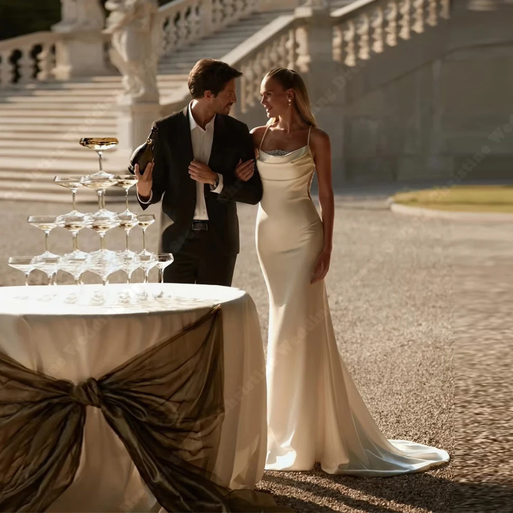 

Vintage Women Wedding Dresses Sexy Spaghetti Straps Mermaid Bridal Gowns Engagement Banquet Vestidos De Novias Customized 2026