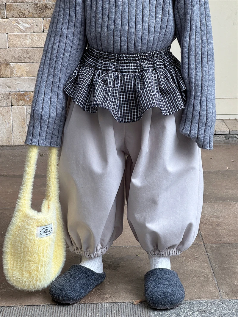 

Зимние повседневные свободные брюки-комбинезоны для девочек в корейском стиле с завышенной талией, с цветочным узором, из других материалов