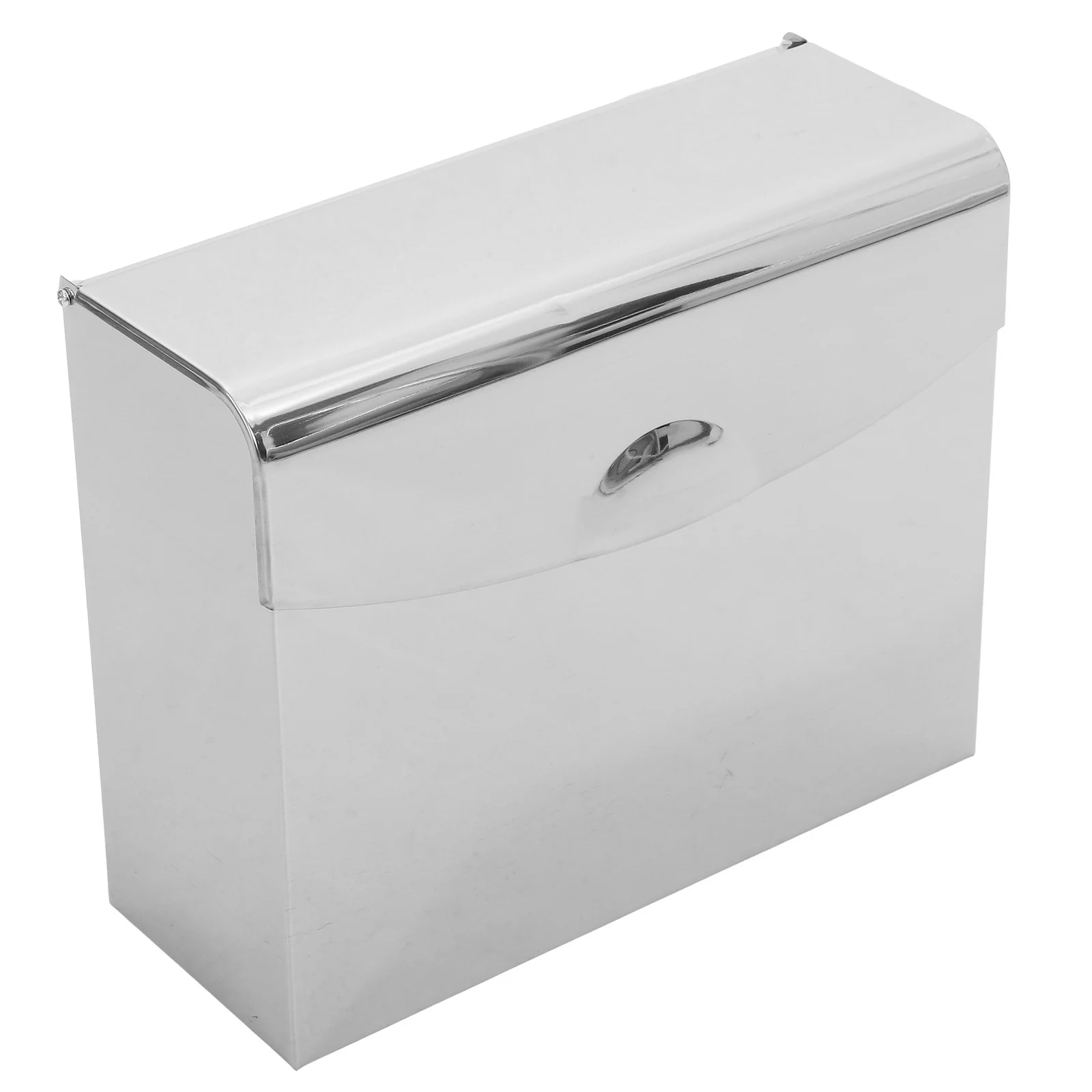 

Wall Mounted Tissue Box Rectangular Metal Clear Lid Tissue Holder Storage Case Bathroom Organizer Napkin Storage Box