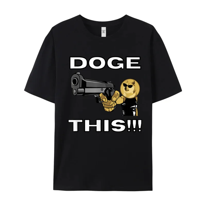 Cute Mens T Shirt Doge This Funny Cool Shades Family Tees 100% Cotton Short Sleeve Slogan Tee Shirts O Neck