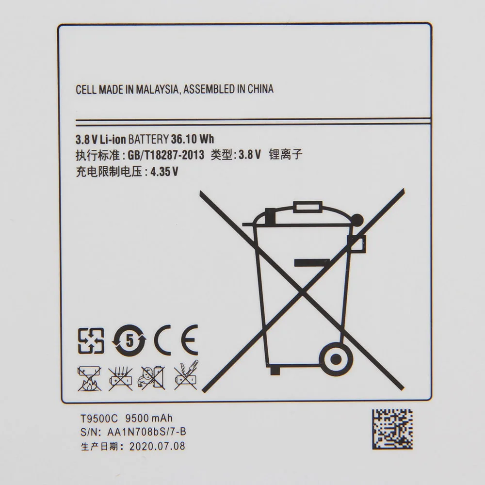 Replacement Tablet Battery T9500C For Samsung Galaxy Note 12.2 P900 P901 P905 SM-T900 SM-P905 T9500E T9500U T9500K 9500mAh