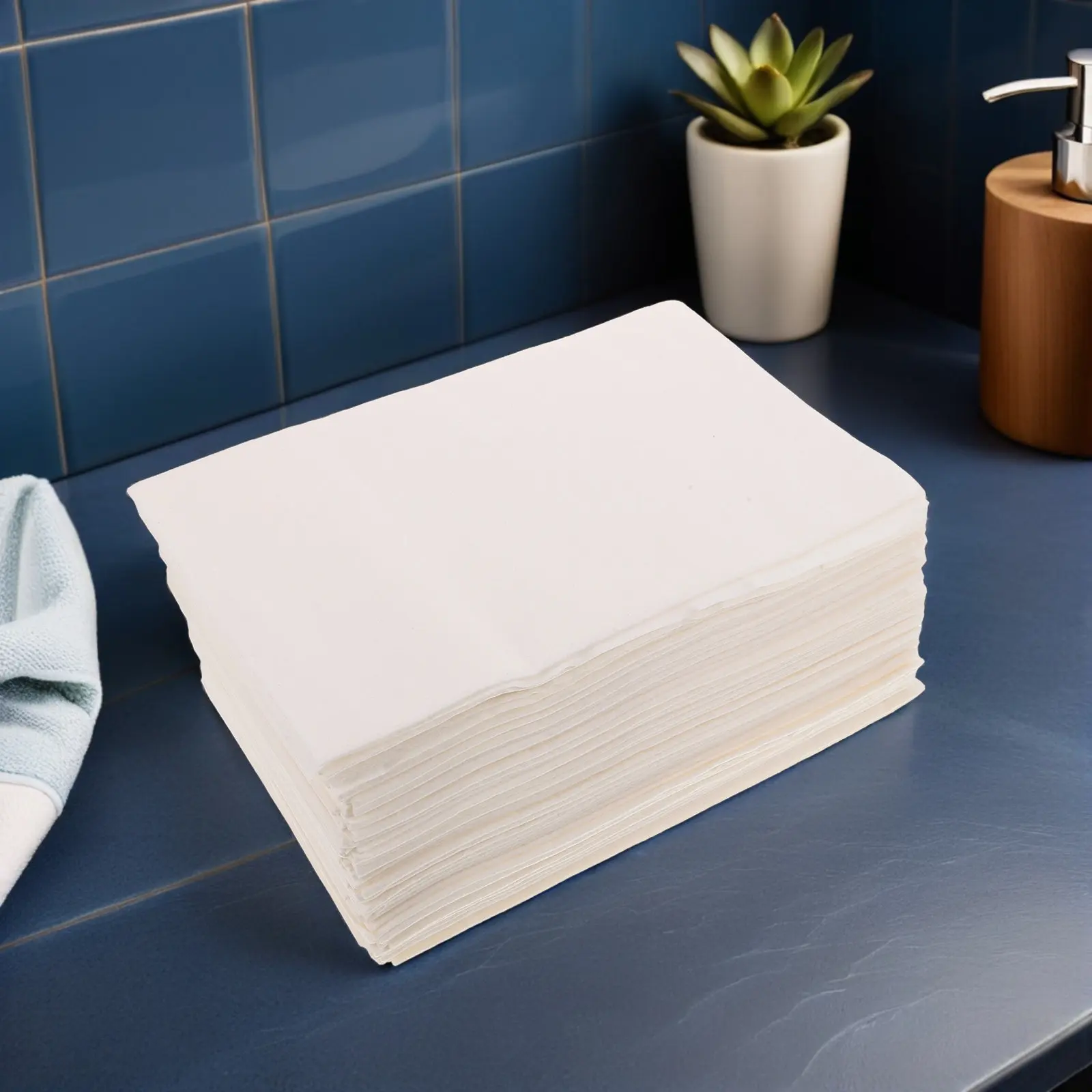 50Pcs Disposable Foot Towel Soft Absorbent Wood Fiber for Spa Bath Towels Nail Salon Foot Care Travel Hiking Gym Hotel Use