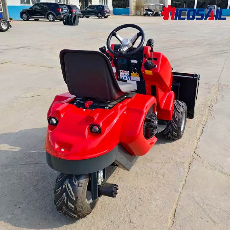 جرافة انزلاقية صغيرة بثلاث عجلات 1.5 طن - متوافقة مع EPA رائعة لبناء تربية الحيوانات والمزرعة معتمدة من EUR5