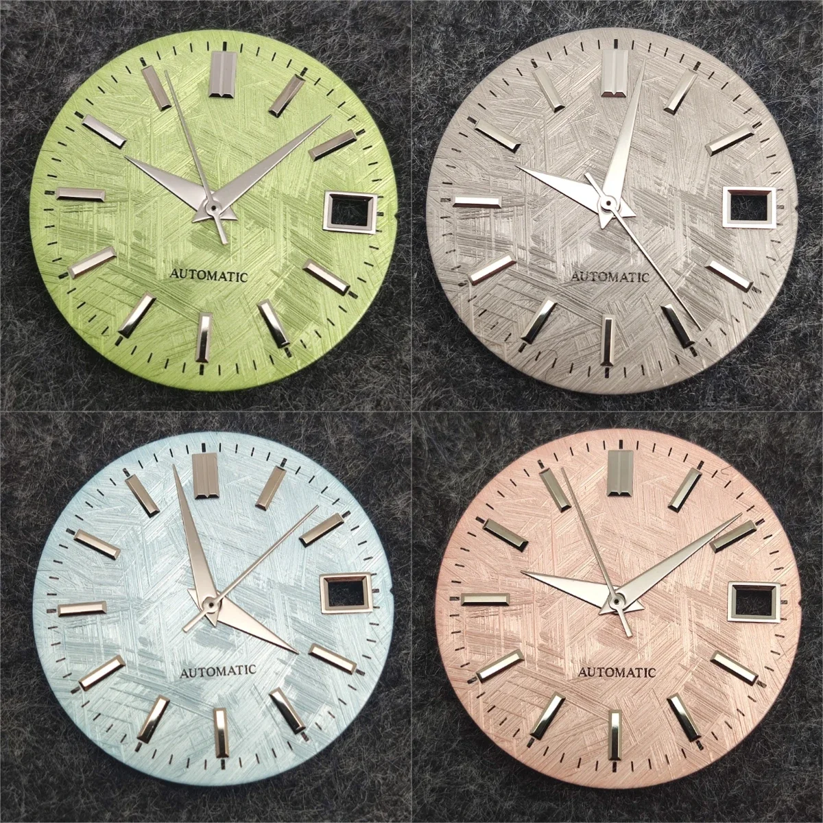 Quadrante per orologio con texture caotica da 28,5 mm, accessori per la modifica di orologi da polso subacquei, senza elementi luminosi, per movimenti meccanici NH35 e NH36.