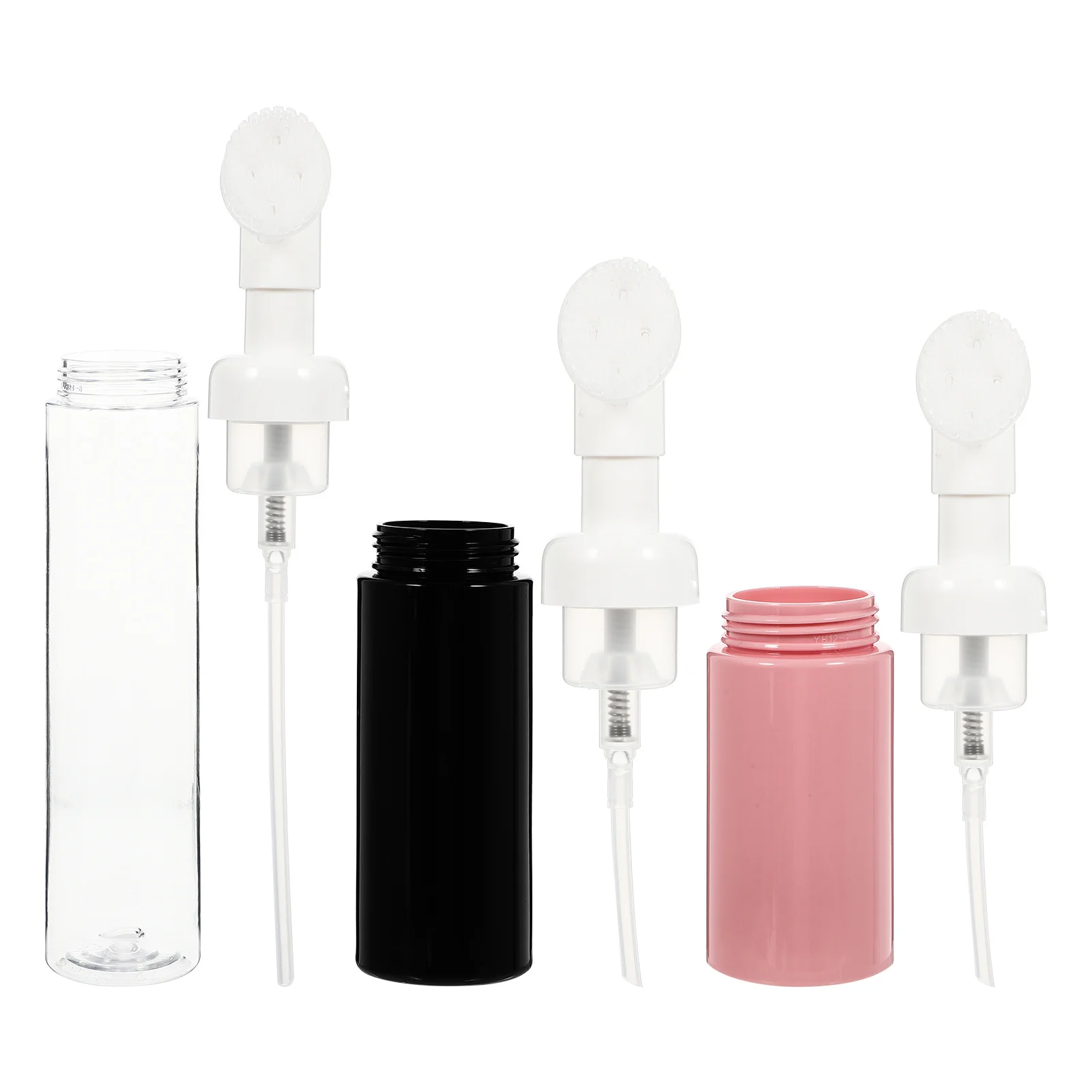 3Pcs 휴대용 포밍 병 브러시 헤드 디자인 다양한 색상 리필 가능 여행용 용기 포밍 병 서브 병