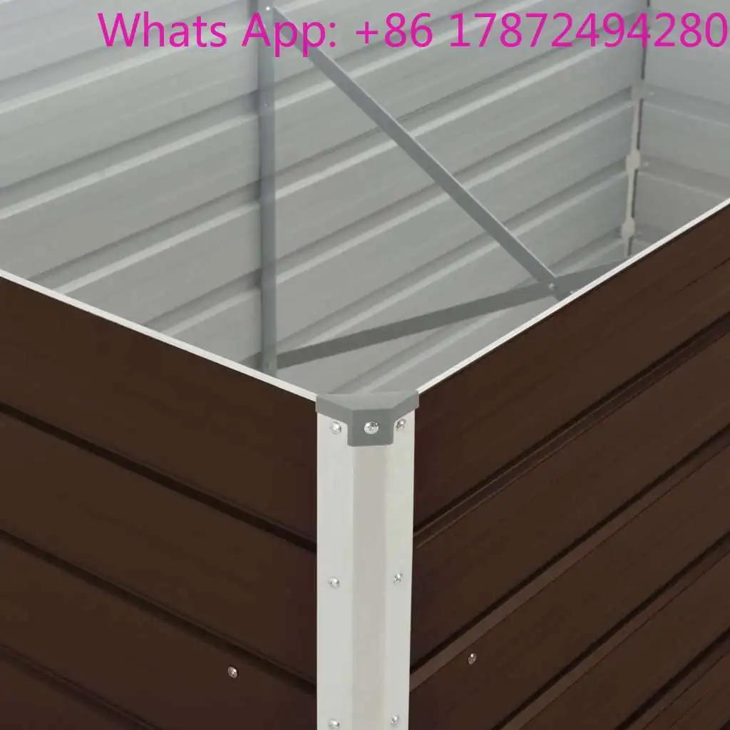 Raised Garden Bed Metal Rectangular 160x80x77 cm for Balcony Deck or Patio Planting Vegetables Flowers Pots