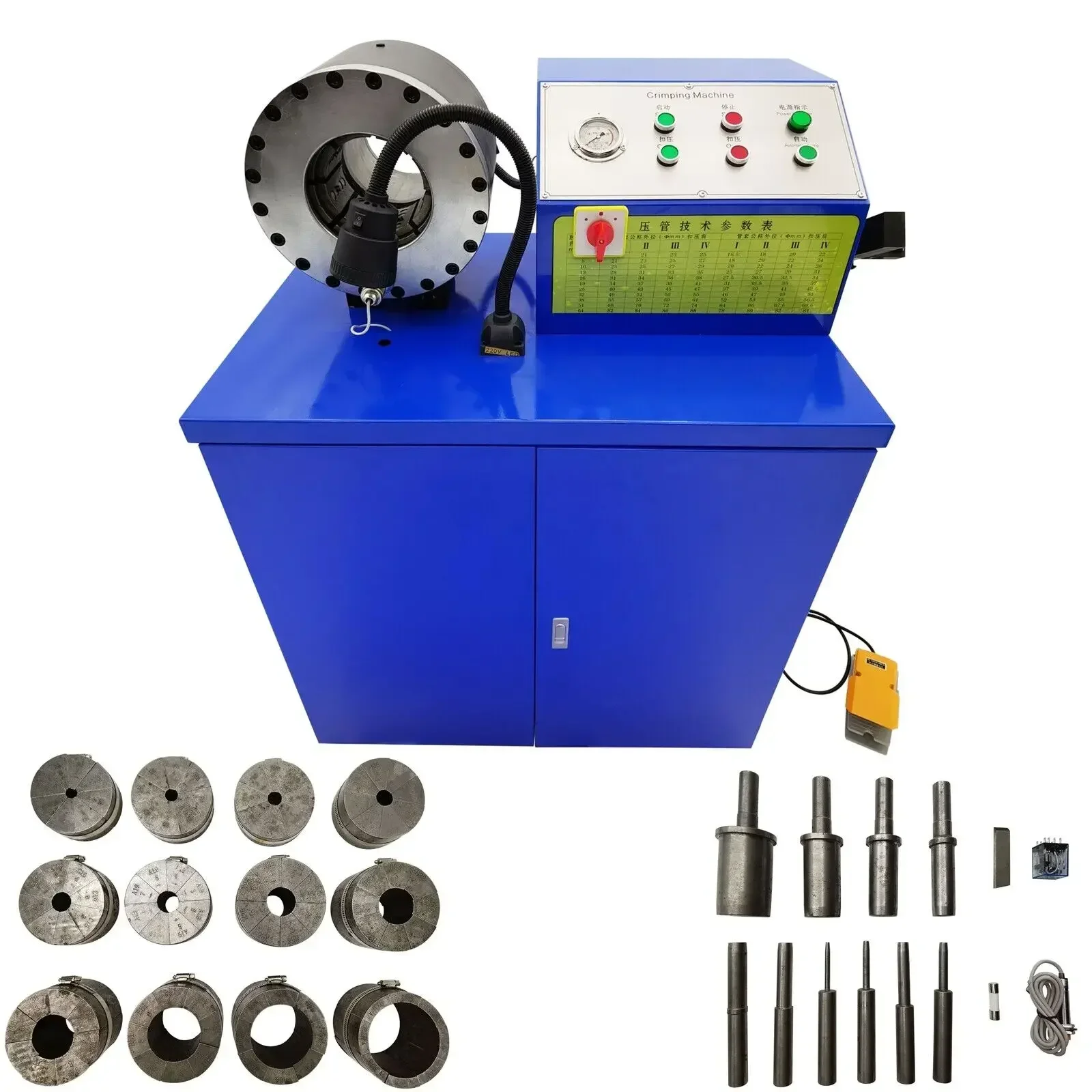 

BNT50D High-Pressure Hydraulic Hose Crimper Rubber Product Making Machinery with 10 Dies for Peeling and Crimping