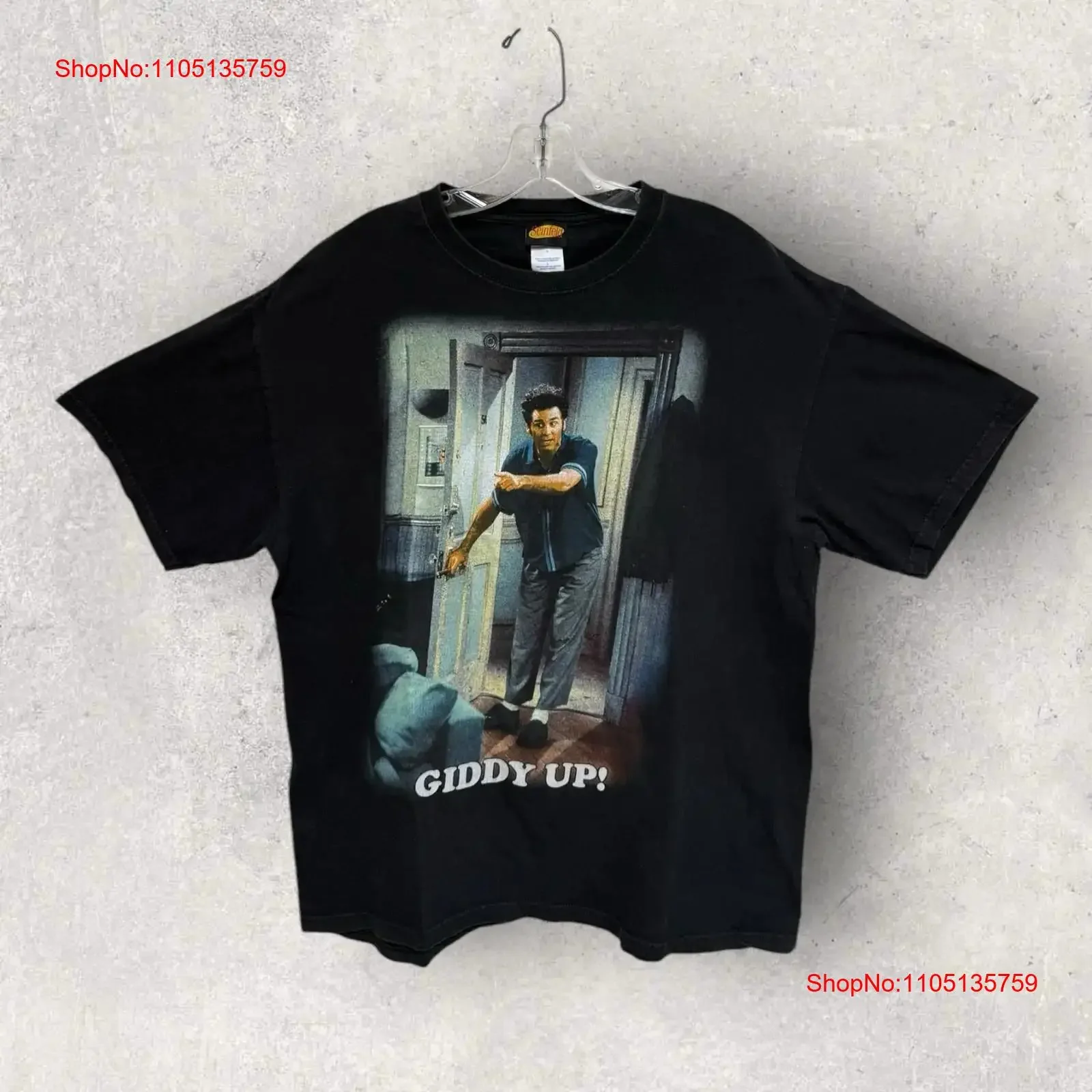 Vintage 90 s Seinfeld Kramer Giddy Up T Shirt Size Large 23 x29 5 vintage Washed fashion Comfortable Casual Breathable Soft