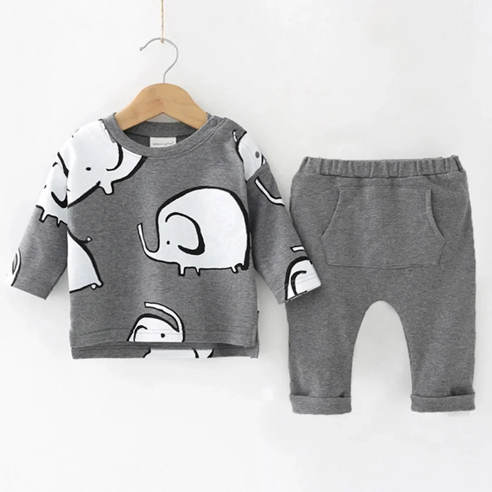 LZH Newborn Baby Girls Pajamas Autumn Winter Baby Boys Clothes Set 2pcs Casual Outfit Infant Clothing For Children Sports Suits