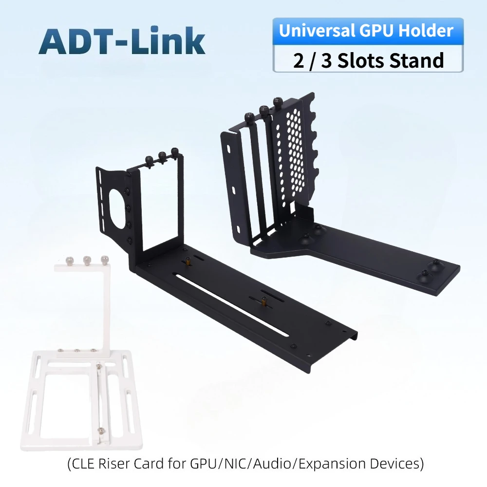 

2 / 3 Slots Universal Vertical GPU Mounting Bracket PC ATX Graphics Card Holder GPU Mounting Bracket GPUs Stand Kit White Black