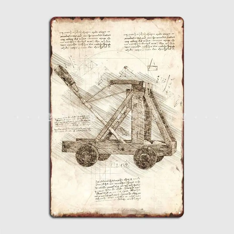 Catapult Metal Plaque Poster Cinema Garage Kitchen Printing Wall Decor Tin Sign Poster