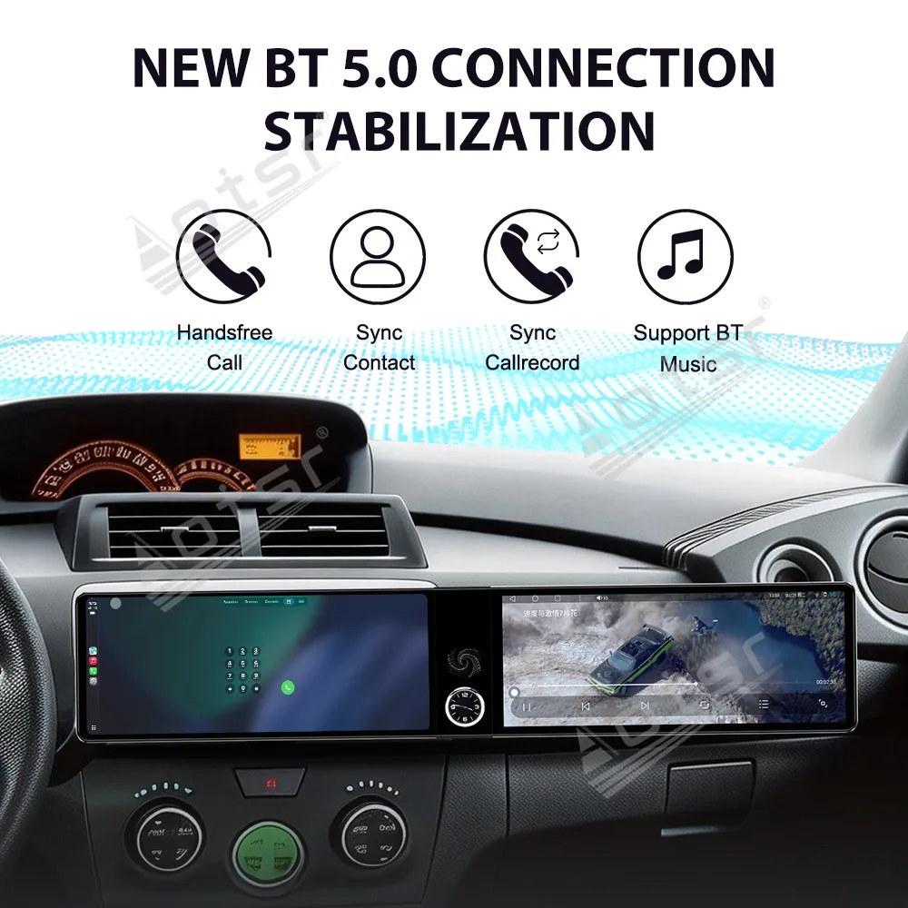 Dual Touch Screen 12.3''Android 13 Plug & Play For Toyota BB/ Subaru Dex 2006-2016 Navigation Multimedia Player Stereo Head Unit