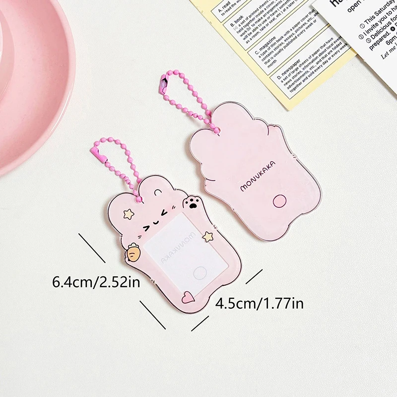 Photocard Holder Keychain Protector Student Card Protective Sleeve Photo Pendant